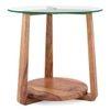 Jones Solid Wood Side Table in Teak Finish