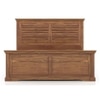 Tuscany Solid Wood Queen Size Non Storage Bed In Latin American Teak Finish