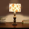 Devansh Multicolor Cotton Table Lamp With  Wood Natural Base (7X17.5 Inches)-14