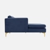 Brezza Sectional Fabric Sofa - Navy Blue