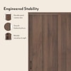 Jaden Engineered Wood 2 Door Sliding Wardrobe Without Mirror in Classic Walnut Finish