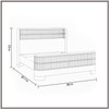 Heritage Cane Upholstered King Size Bed in Linen With Oak wood Frame