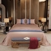 Stoa Paris Satin Bedsheet for Super King Bed (274 cm x 274 cm) with 2 Pillow Covers heet for Chateau Charisma Champagne