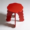 Crimson Wood Side Table in Crimson Red Colour