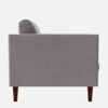 Tharoli Velvet 1 Seater Sofa in Grey Colour