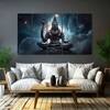 The Castle Decor Lord Shiva Wall Painting Wooden Framed 27x48 Inch (Style 10)