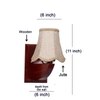 Devansh Wood Wall Mounted Lamp With Beige Jute Shade