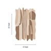 Handmade Wool Shaped Rug Modern Minimalist Beige 4 x 6 Feet Carpet