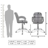 Crestino Medium Back Office Chair Adjustable Ergonomic Desk Chair