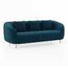 Amora 3 Seater Fabric Sofa In Night Blue Velvet Colour