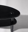 Vway Solid Wood Coffee Table In Black Finish