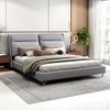 Antonio Upholstered King Size Non Storage Bed in Storm Grey