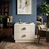 Snowcrest Engineered Wood Bed Side Table in White