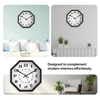 Inverted Numeral Octagonal Wooden Wall Clock
