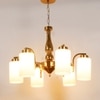 Eliante Mild Steel 6-Light Chandelier, Modern Hanging Ceiling Fixture