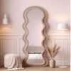 The Artment Brown Ripple Edge Unbreakable Floor Mirror For Home (160 X 60 CM)
