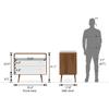 Roswell Solid Wood Chest of 2 Drawers in Amber Walnut Finish