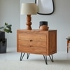Kelpie Solid Wood 3 Drawer Stroage Unit in Honey Oak Finish