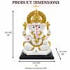 Devotional Radiant Glory Ganesha Statue in White and Gold Colour