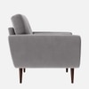 Faro Velvet 1 Seater Sofa in Grey Colour
