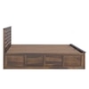 Yashika Solid Wood Queen  Size Bed With Hydraulic Storage (Provincial Teak Finish)