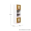 Hexa Red Crockery Unit Multipurpose Wooden Cabinet in Frosty White And Giant Wood Colour