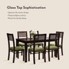 Floyd 6 Seater Dining Table Glass Top With Set Of 6 Zella Dining Chairs