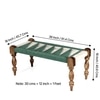 Oakville Sheesham Wood 2 Seater Maachi Bench In Green & White Rope Canning