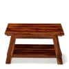 Alison Sheesham Wood Accent Rectangle Coffee Table In Natural Teak Finish