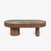 Doric Solid Wood Coffee Table in Brown Colour