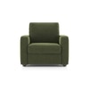 Apollo Compact High Back 1 Seater Fabric Sofa In Moss Green Colour