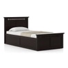 Fidora Solid Wood Single Storage Bed In Mahogany Finish