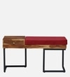 Rawlin Solid Wood Bench in Rustic Teak Finish
