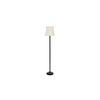 Ezra Black Cotton Shade Floor Lamp
