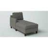 Alba Fabric Chaise Launger in Dark Grey Colour
