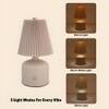 Rechargeable Pleated Metal Table Lamp with Touch Control
