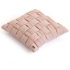 Basket Knit Cameo Pink Cushion Cover 16X16  Inches