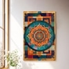 Abstract Geometric Mandala Canvas Wall Art 22 x 34 Inch