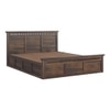 Madhavi Solid Wood Queen  Size Bed With Hydraulic Storage (Provincial Teak Finish)