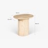 Linn Pearl Solid Wood Side Table in White Colour