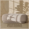 Eliteelegance Wood Ottoman With Upholstery Non Storage Sofa In Grey Colour