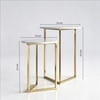 Triangle Metal Side Table in Gold Colour