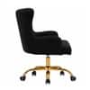 Doe Buck Adan Modern Black Velvet Office Chair