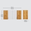 4 Doors Modular Wall Mounted Kitchen Cabinet With Adjustable Shelf In Highland Pine Finish