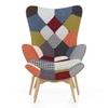 Contour Accent Chair In Retro Patch Work