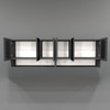 Aluminium Black Profile 6 Tinted Glass Handless Shutter  In Slate Grey Finish