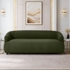 Morgen Boucle Fabric 3 Seater Sofa In Olive Green