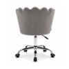 Doe Buck Preglo Grey Velvet Upholstered Swivel Office Chair