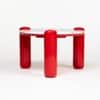 Vortex Marble Coffee Table In Red Pu Finish