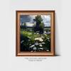Artistry Green Brown Lake Realism Framed Canvas Wall Canvas Wall Prints Set of 1 Multicolor Matte